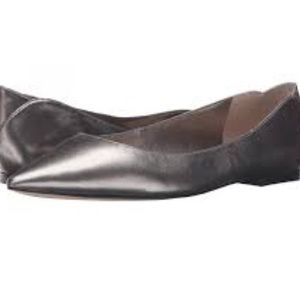 Sam Edelman Rae Gunmetal Silver Pointy Flats